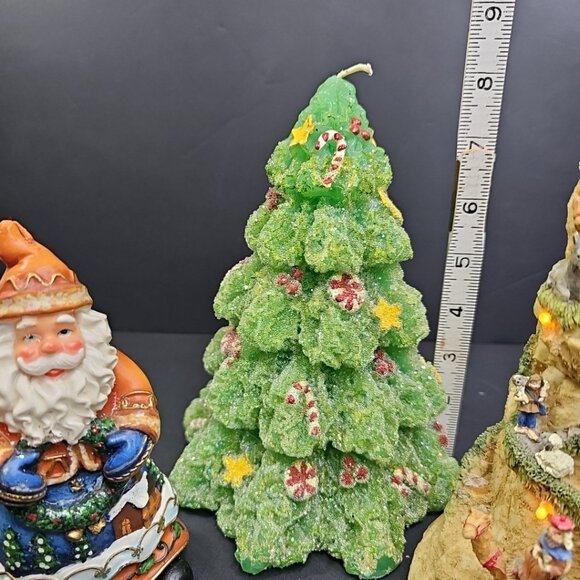 Singing Lighted Nativity Tree And 2 Christmas Candles Holiday Decor - Picture 3 of 16